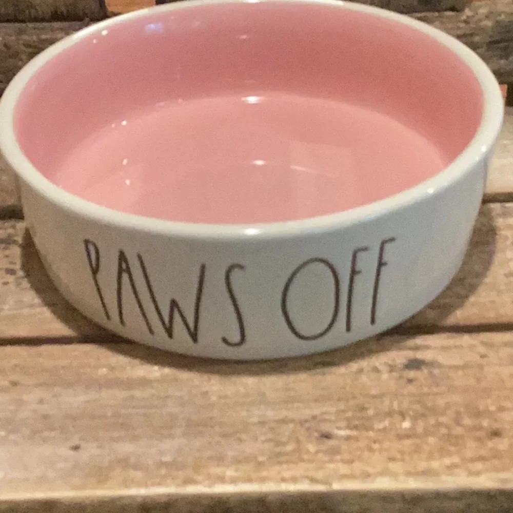 Rae Dunn PAWS OFF Pet Bowl